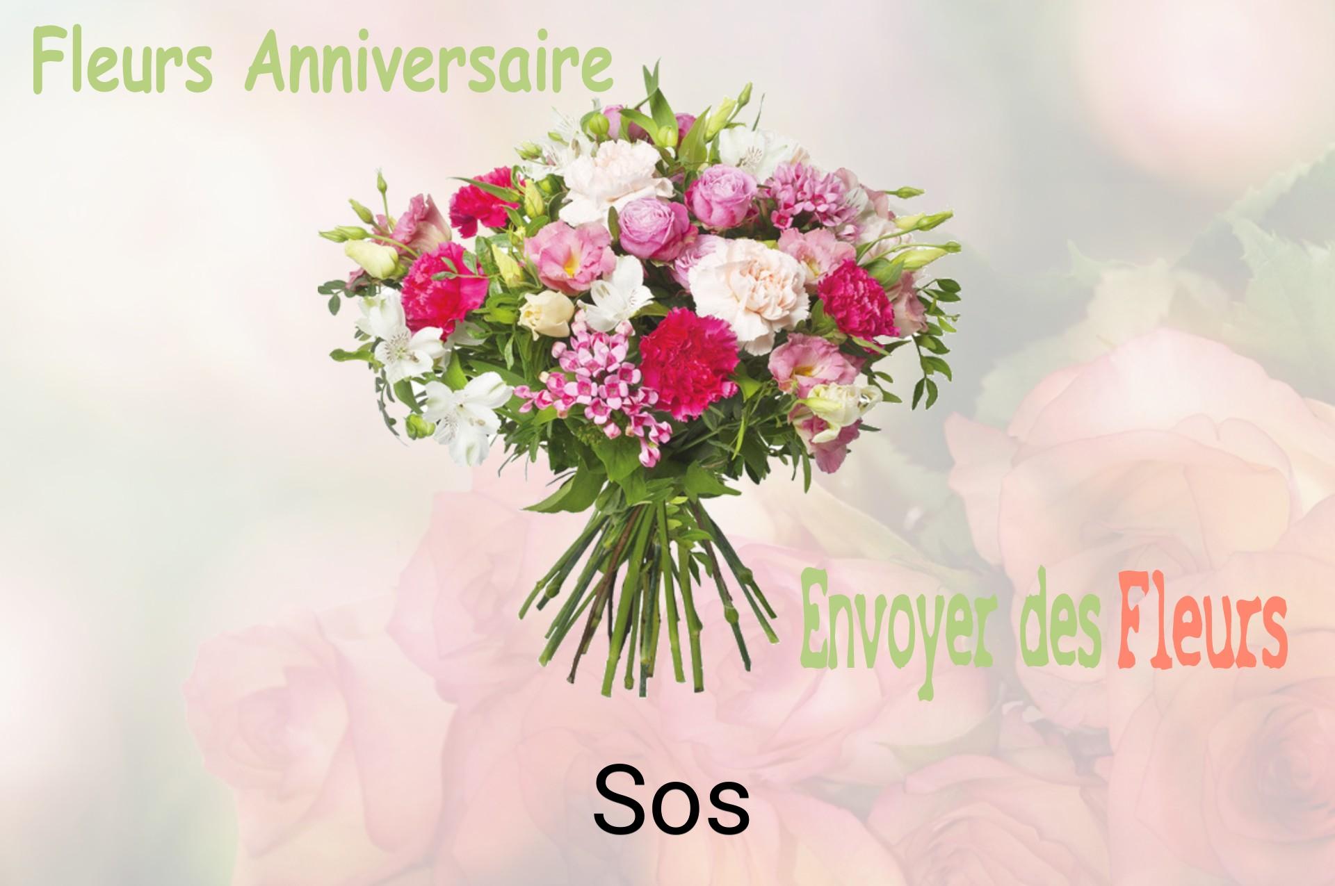 Bouquet de fleurs d’anniversaire livré à Sos